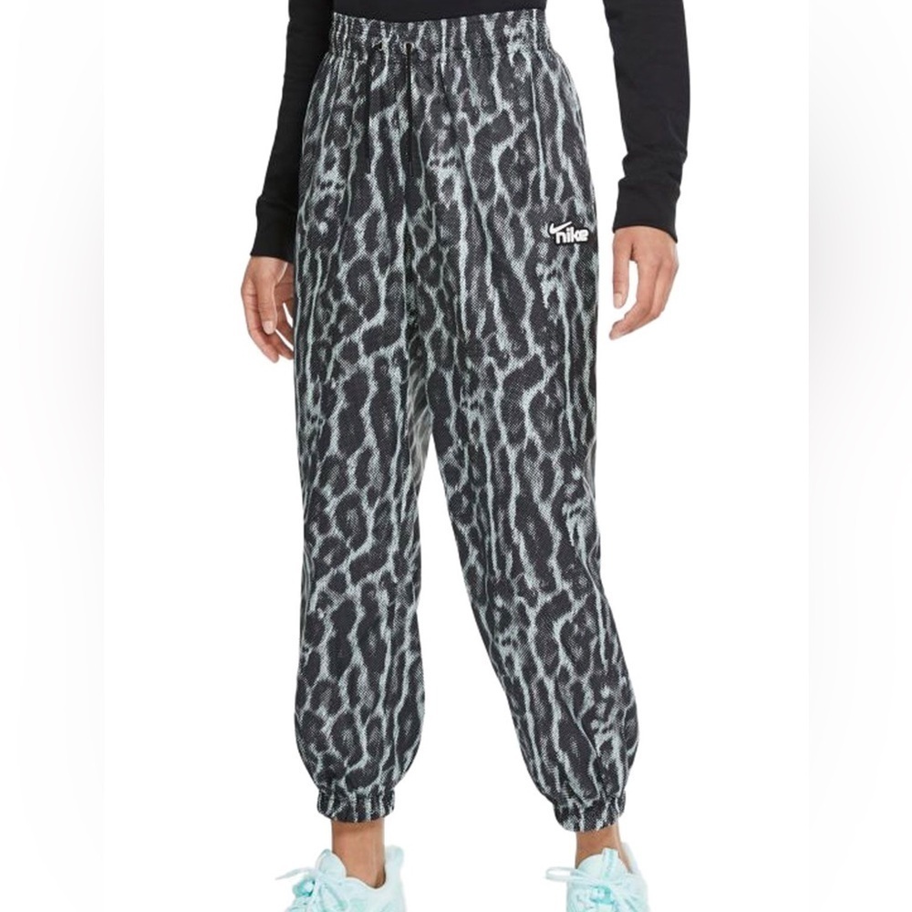 Nike Dark smoke, black and white Animal Print Joggers-Size Xs - Picture 6 of 6